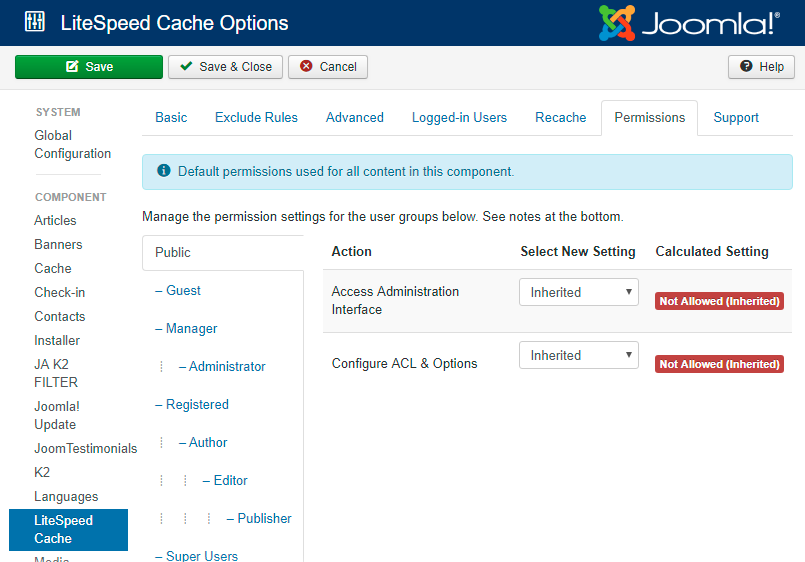 litespeed cache prestashop config