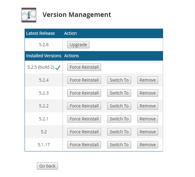 version management